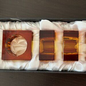 Vintage Oleg Cassini crystal napkins rings 8 counts